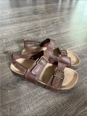 OshKosh B'gosh Brown Leather Buckle Sandals for Kids